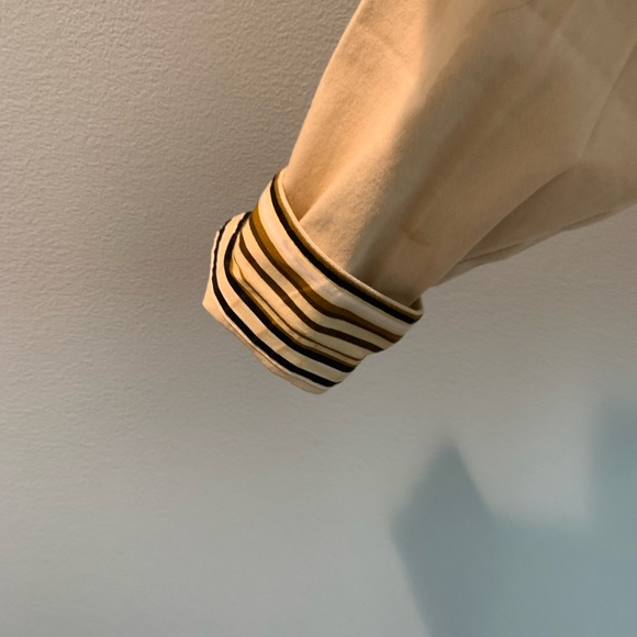 Canvas jacket w/striped collar and cuffs - Picture 4 of 5